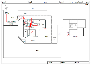 サンプル図面給水平面